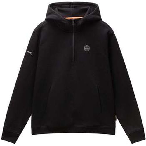 Sweat-shirt Badge Quarter Zip Hoodie Black - Napapijri - Modalova