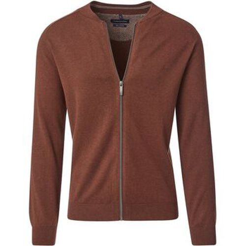 Sweat-shirt Cardigan Zippé Brique - Casa Moda - Modalova