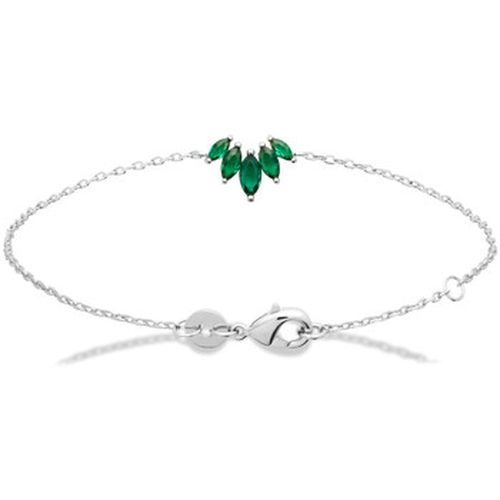 Bracelets Bracelet en argent rhodié et oxydes verts - Brillaxis - Modalova