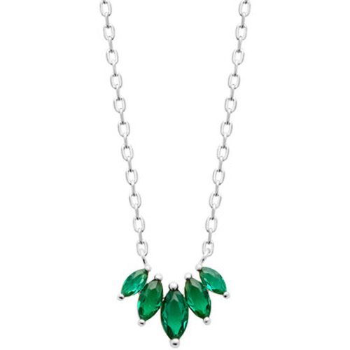 Collier Collier en argent rhodié et Oxydes verts - Brillaxis - Modalova