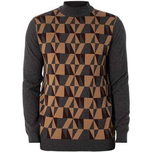 Pull Panneau géométrique en tricot tortue - Trojan - Modalova