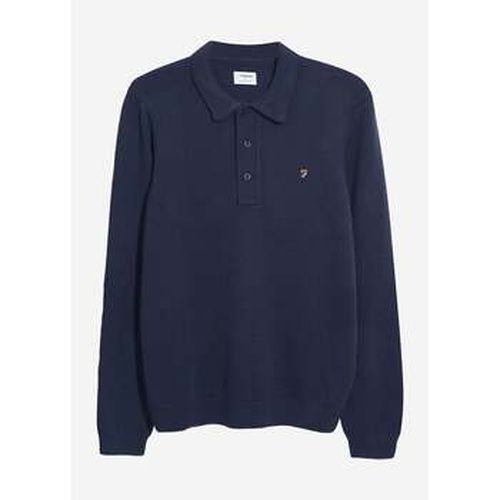 Pull Pull hamlet knit ls polo - true navy - Farah - Modalova