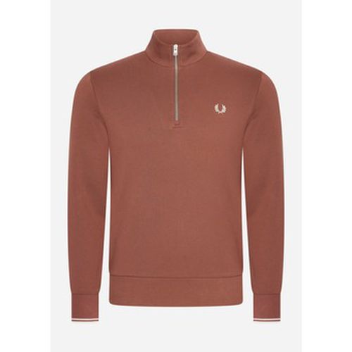 Pull Sweat demi-zip - brun whisky porridge marl - Fred Perry - Modalova