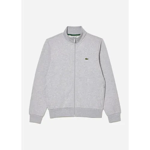 Gilet Pull en polaire brossée avec fermeture éclair - Silver Chine - Lacoste - Modalova