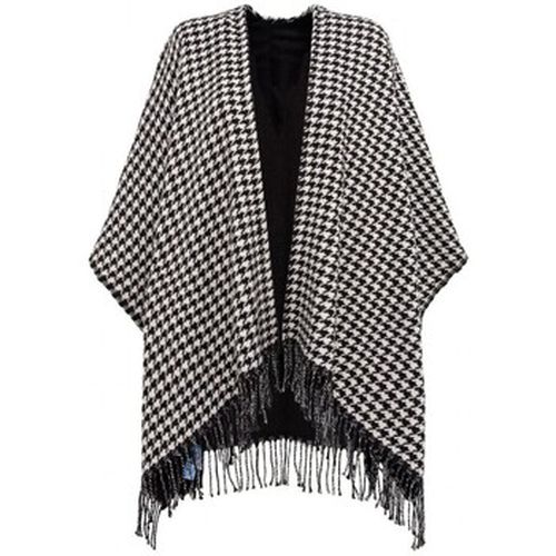 Echarpe Poncho pied-de-poule avec broche - Blugirl - Modalova