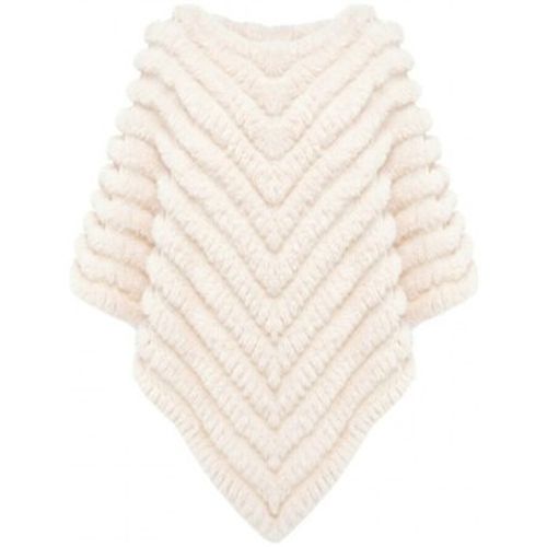 Pull Poncho blanc avec broche - Blugirl - Modalova