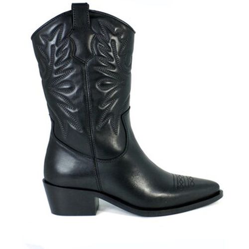 Bottes BOTA COWBOY NEGRA DE PIEL CON BORDADOS DEKA - Vexed - Modalova