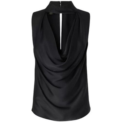 T-shirt top drapé en satin - Pinko - Modalova