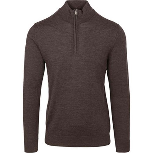 Sweat-shirt Pullover Half Zip Laine Merino Foncé - Profuomo - Modalova