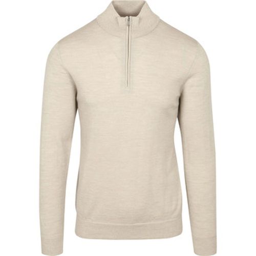 Sweat-shirt Pullover Half Zip Laine Merino Ecru - Profuomo - Modalova