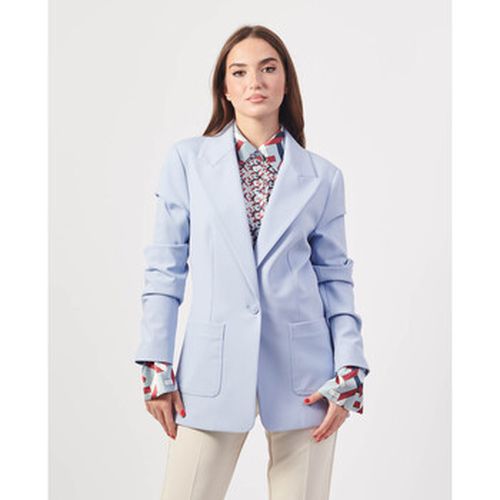 Veste Blazer à simple boutonnage en créponne - Guess - Modalova