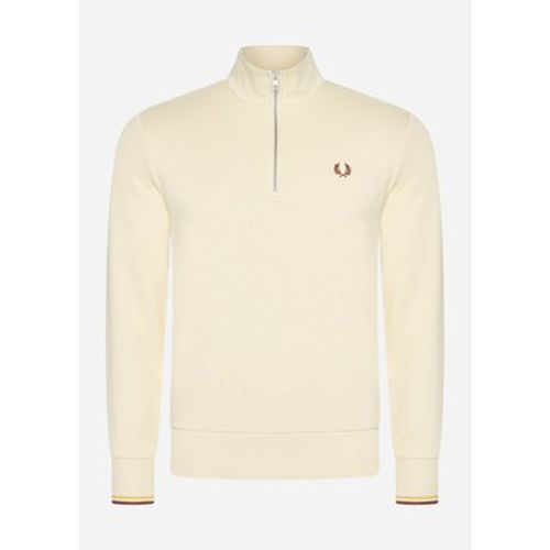 Pull Sweat demi-zip - oatmeal whisky brown - Fred Perry - Modalova