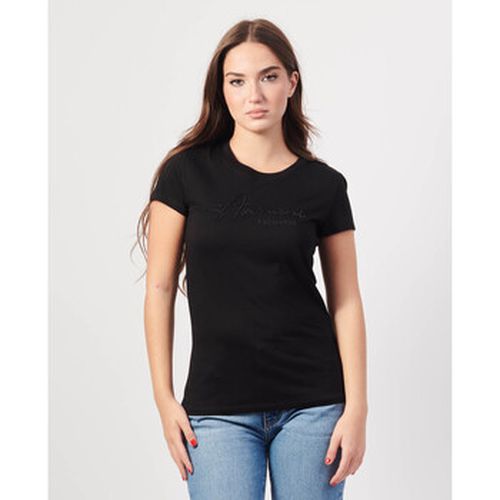 T-shirt T-shirt Armani coupe slim avec logo et paillettes - EAX - Modalova