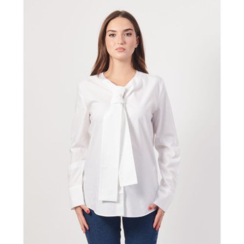 Chemise Chemise Armani en lyocell mélangé avec nœud sur le cou - EAX - Modalova