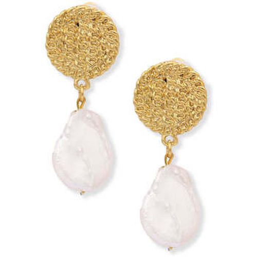 Boucles oreilles E71646 Boucles d'oreilles perle blanche - Karine Sultan - Modalova