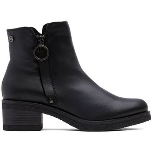 Bottines BOTÍN DE PIEL NEGRO CON CREMALLERA Y TACÓN GINGER 4634 - Porronet - Modalova