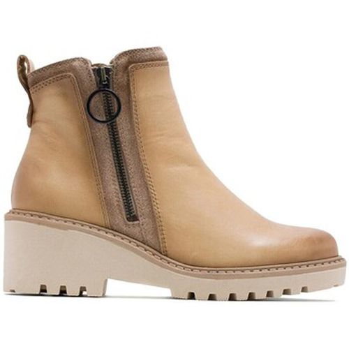 Bottines BOTINES DE PIEL CON CUÑA Y CREMALLERA CAMEL LEONA 4665 - Porronet - Modalova