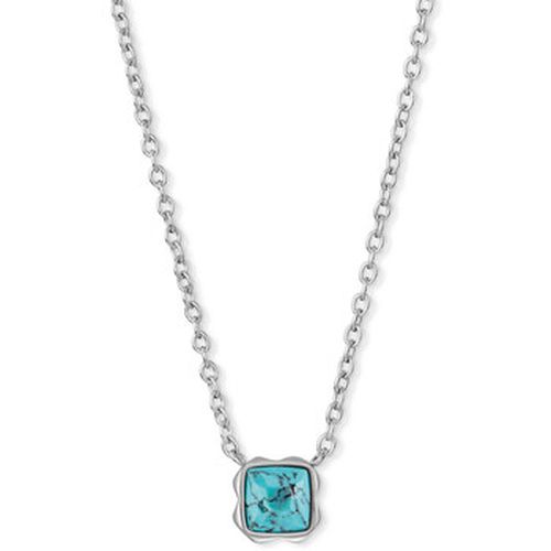 Collier Collier Birthstone Décembre turquoise acier doré - Coeur De Lion - Modalova