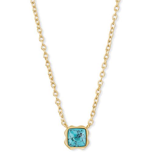 Collier Collier Birthstone Décembre turquoise acier doré - Coeur De Lion - Modalova