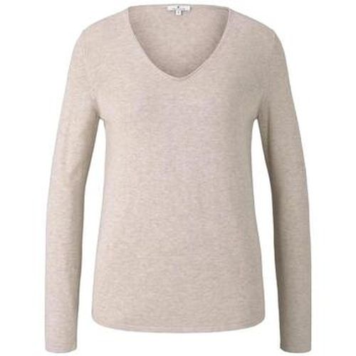 Sweat-shirt Pull COL V Sand - Tom Tailor - Modalova