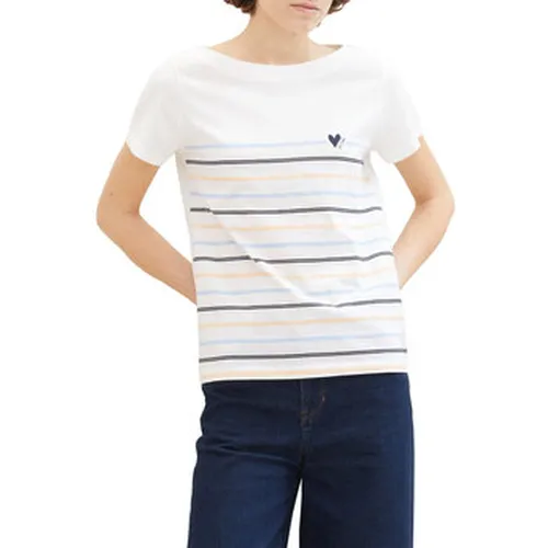 T-shirt Tee-shirt manches courtes Dove White - Tom Tailor - Modalova