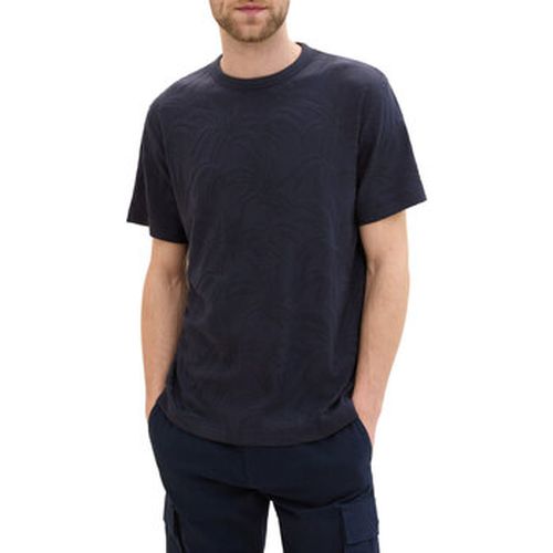 T-shirt Tee Shirt JACQUARD Navy Palm - Tom Tailor - Modalova