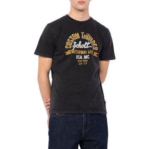 T-shirt Tee Shirt COLLIN Black - Schott - Modalova