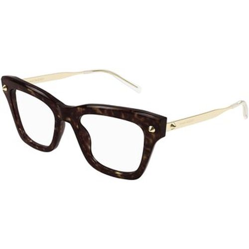 Lunettes de soleil AM0484O Cadres Optiques, Havana/Transparent, 52 mm - McQ Alexander McQueen - Modalova