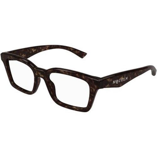 Lunettes de soleil AM0476O Cadres Optiques, Havana/Transparent, 53 mm - McQ Alexander McQueen - Modalova