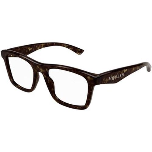 Lunettes de soleil AM0475O Cadres Optiques, Havana/Transparent, 54 mm - McQ Alexander McQueen - Modalova