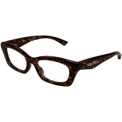 Lunettes de soleil AM0474O Cadres Optiques, Havana/Transparent, 52 mm - McQ Alexander McQueen - Modalova