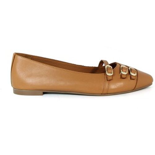 Chaussures BAILARINA DE PIEL CUERO CON TRIPLE HEBILLA 24661 - Top3 - Modalova