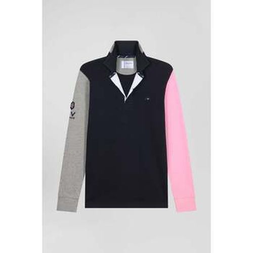 T-shirt Polo manches longues marine - Eden Park - Modalova