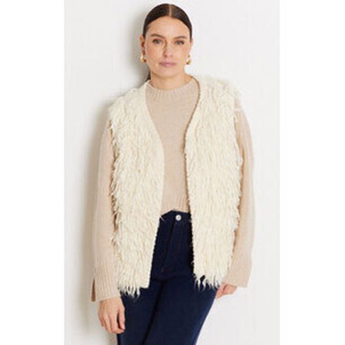 Gilet Gilet en laine à franges écru-048065 - Notshy - Modalova