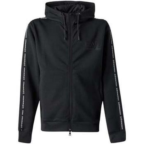 Sweat-shirt Logo Series Stretch Viscose Zip Hoodie Black - Ea7 Emporio Armani - Modalova