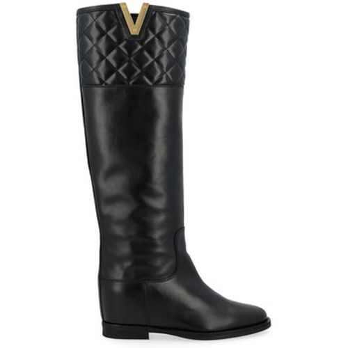 Bottes Botte noire avec détails matelassés - Via Roma 15 - Modalova