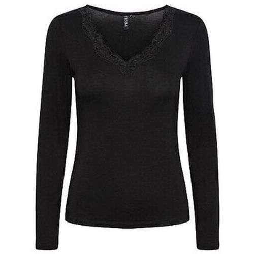 T-shirt TOP PCBARBERA LS LACE - L - Pieces - Modalova