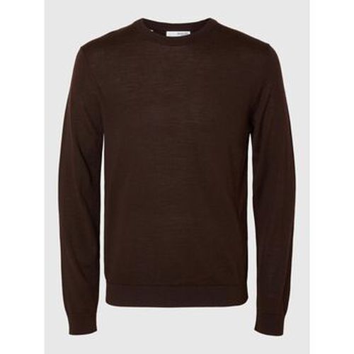 Pull 16094647 MERINO CREW-CHOCOLATE TORTE - Selected - Modalova