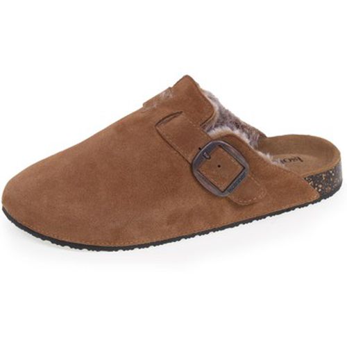 Mules Sabots fourrés en cuir Camel - Isotoner - Modalova