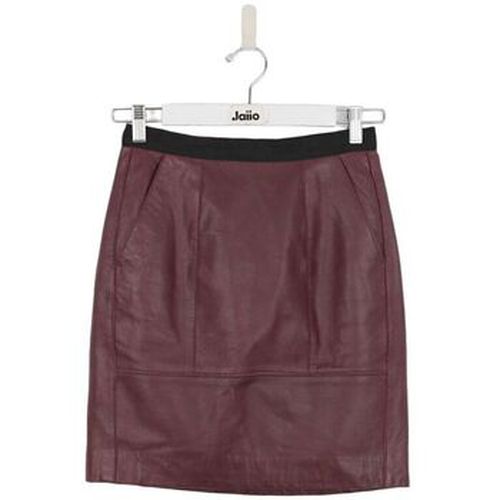 Jupe En Cuir Bordeaux Modalova