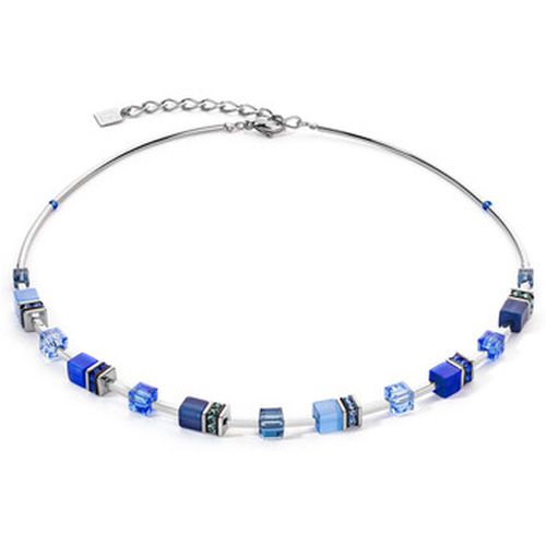 Collier Collier Geocube acier et perles bleues - Coeur De Lion - Modalova