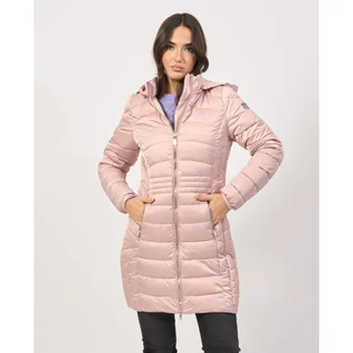 Blouson veste longue matelassée à capuche - Yes Zee - Modalova