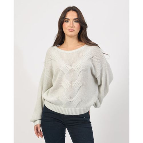 Pull Pull col rond avec broderie et décolleté au dos - BOSS - Modalova