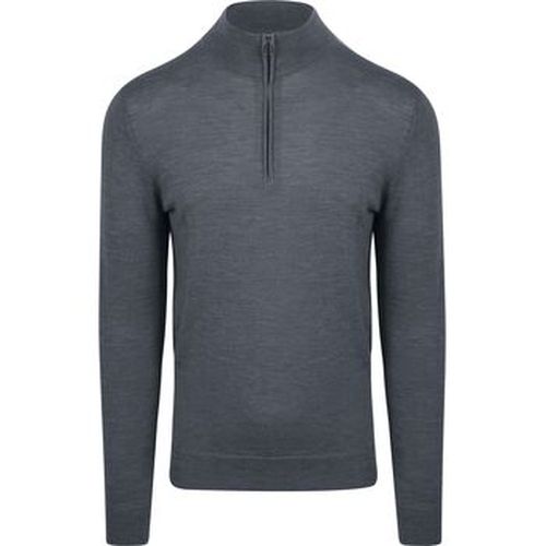 Sweat-shirt Pullover Half Zip Laine Merino Anthracite - Profuomo - Modalova