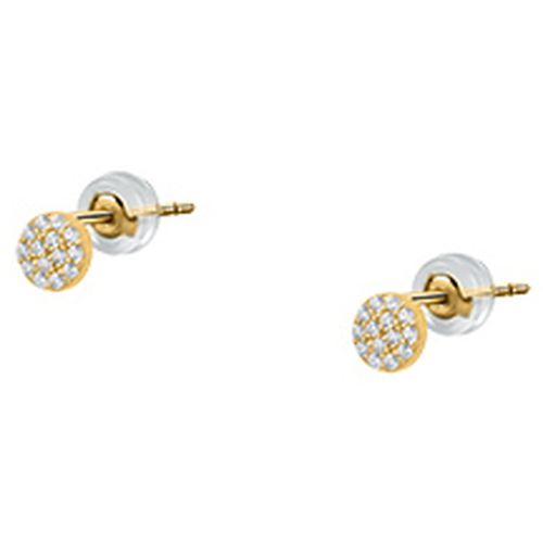 Bijoux Boucles d'oreilles en or 375/1000 et zircon - Cleor - Modalova