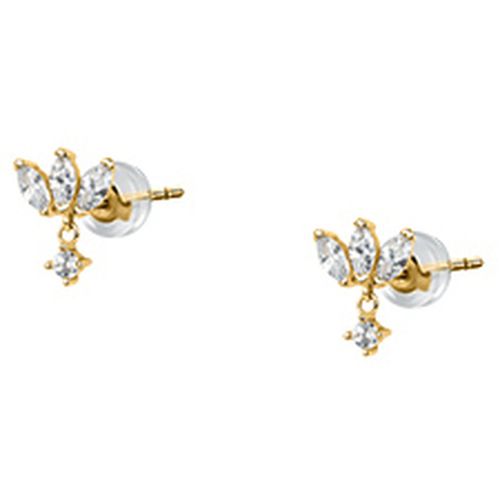 Bijoux Boucles d'oreilles en or 375/1000 et zircon - Cleor - Modalova