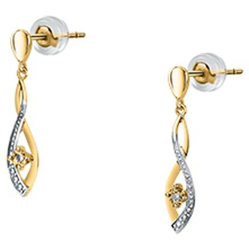 Bijoux Boucles d'oreilles en or 375/1000 et diamant - Cleor - Modalova