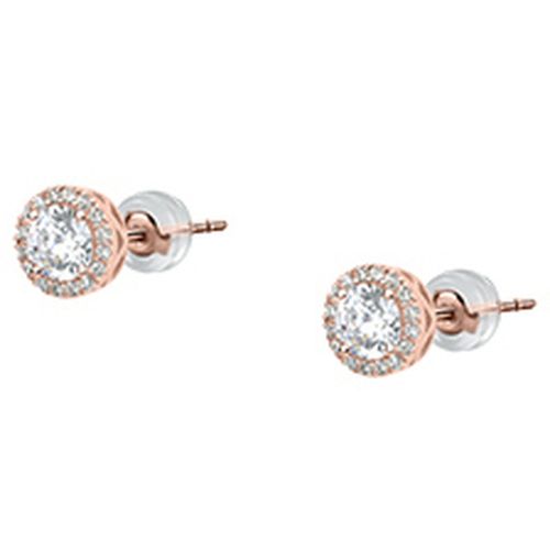 Bijoux Boucles d'oreilles en or 375/1000 et zircon - Cleor - Modalova