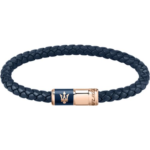 Bijoux Bracelet en acier recyclé et cuir - Maserati - Modalova