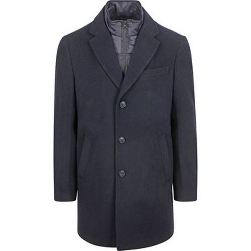 Veste Manteau Mix Laine Twill Marine - Suitable - Modalova